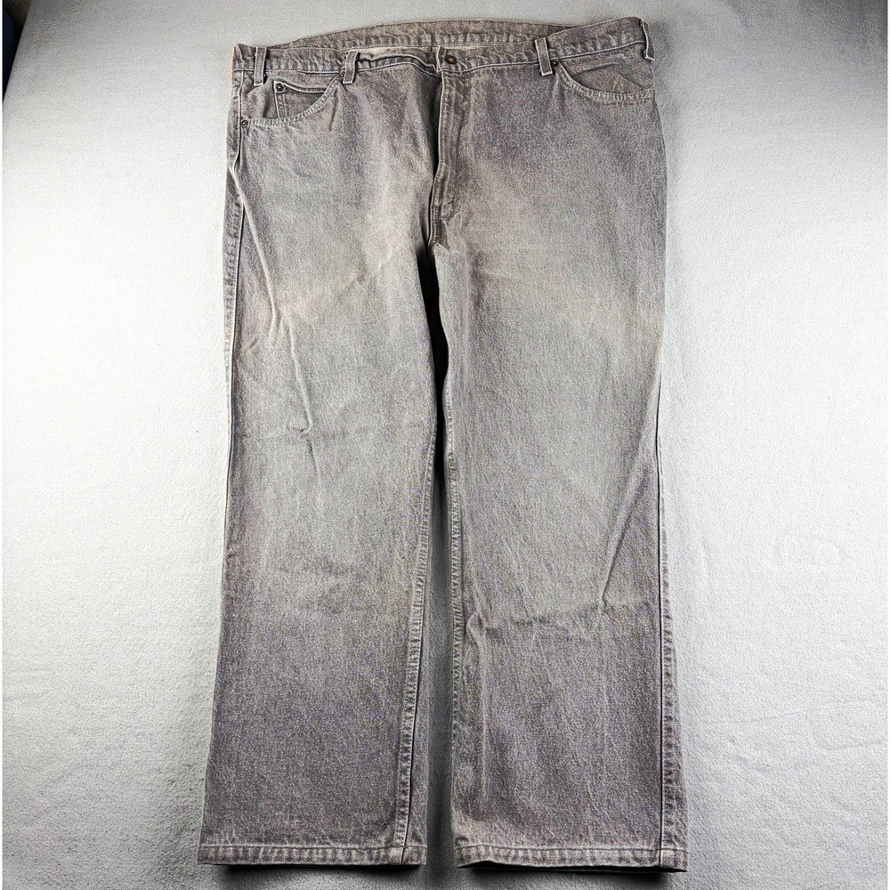Vintage 1987 Levi's 549 Jeans 46x30 Fits 44x28 Gray USA Leather Patch